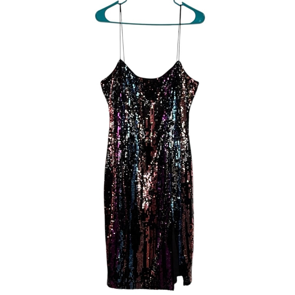 Badgley Mischka Multicolor Sequin Prom Dress - Prom! - Picture 5 of 12